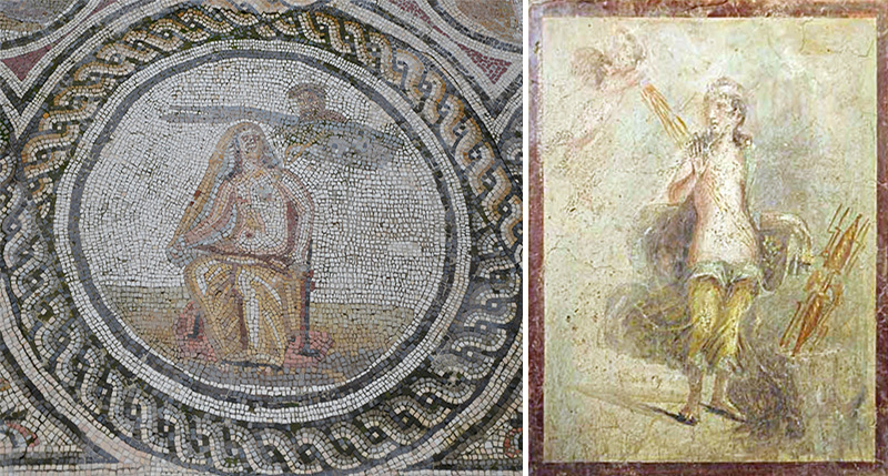 Blu e oro antico tappeto ondulato greco mitologia greca -  Italia